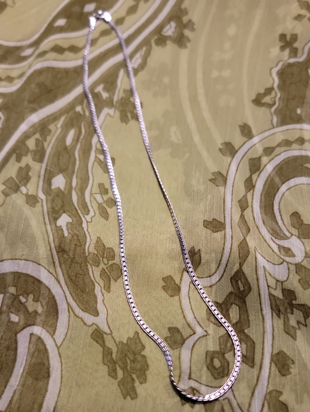 925 Sterling Silver 20-in Artisan Herringbone Necklace